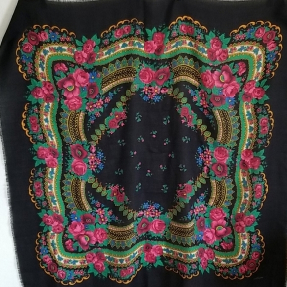 David Benjamin Accessories - David Benjamin Vintage Floral Oversized Scarf